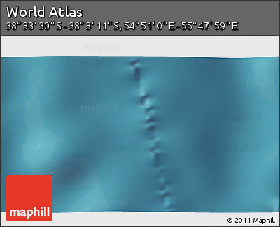 Satellite 3D Map of the Area around 38° 18' 21" S, 55° 19' 30" E