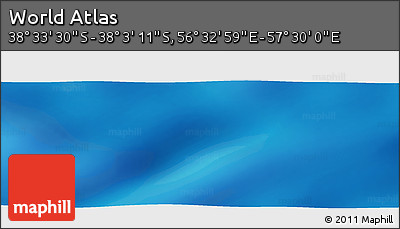 Physical Panoramic Map of the Area around 38° 18' 21" S, 57° 1' 29" E