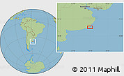 Savanna Style Location Map of Mar del Sur