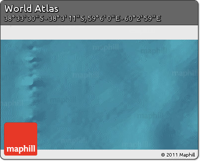 Satellite 3D Map of the Area around 38° 18' 21" S, 59° 34' 30" E