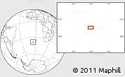 Blank Location Map of the area around 38° 18' 21" S, 5° 1' 30" W