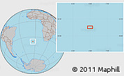 Gray Location Map of the area around 38° 18' 21" S, 5° 1' 30" W