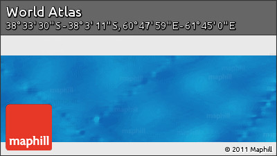 Physical Panoramic Map of the Area around 38° 18' 21" S, 61° 16' 29" E