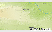 Physical 3D Map of the area around 38° 18' 21" S, 67° 55' 30" W