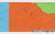 Political 3D Map of the area around 38° 18' 21" S, 67° 55' 30" W