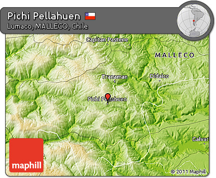 Physical 3D Map of Pichi Pellahuen