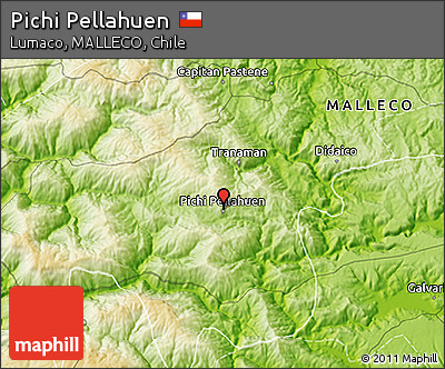 Physical 3D Map of Pichi Pellahuen