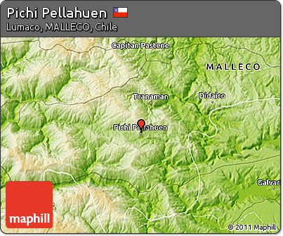 Physical 3D Map of Pichi Pellahuen