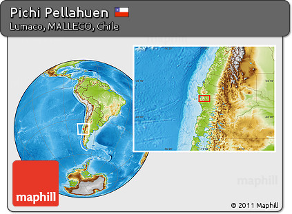 Physical Location Map of Pichi Pellahuen
