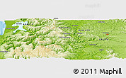 Physical Panoramic Map of the area around 38° 18' 21" S, 73° 1' 30" W