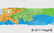 Political Panoramic Map of the area around 38° 18' 21" S, 73° 1' 30" W