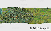 Satellite Panoramic Map of the area around 38° 18' 21" S, 73° 1' 30" W