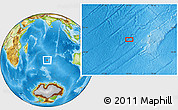 Physical Location Map of the area around 38° 18' 21" S, 74° 52' 30" E