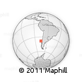 Outline Map of the Area around 38° 18' 21" S, 75° 34' 29" W, rectangular outline