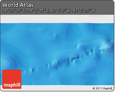 Political 3D Map of the Area around 38° 18' 21" S, 81° 31' 30" W