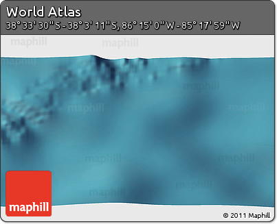 Satellite 3D Map of the Area around 38° 18' 21" S, 85° 46' 30" W