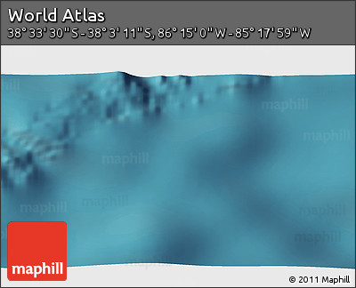 Satellite 3D Map of the Area around 38° 18' 21" S, 85° 46' 30" W