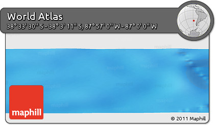 Physical Panoramic Map of the Area around 38° 18' 21" S, 87° 28' 29" W