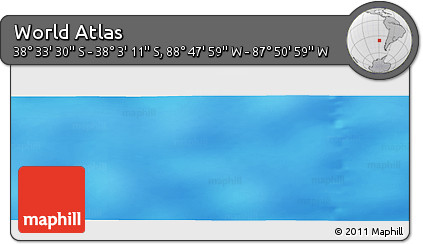 Physical Panoramic Map of the Area around 38° 18' 21" S, 88° 19' 29" W
