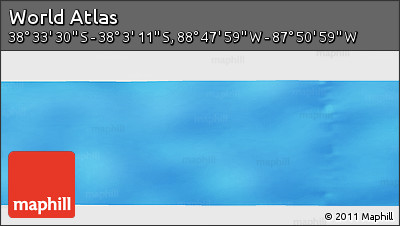 Physical Panoramic Map of the Area around 38° 18' 21" S, 88° 19' 29" W