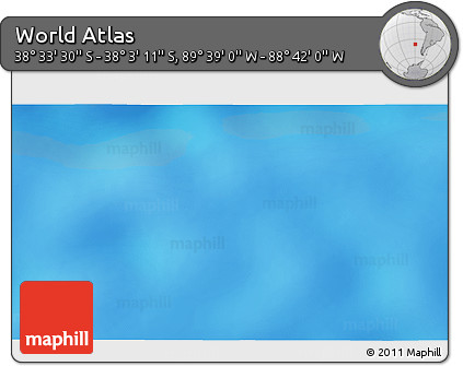 Physical 3D Map of the Area around 38° 18' 21" S, 89° 10' 30" W