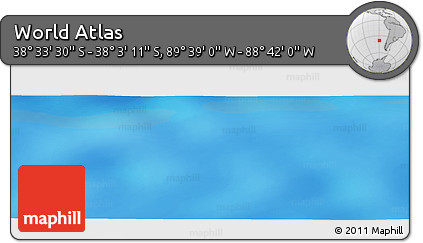 Physical Panoramic Map of the Area around 38° 18' 21" S, 89° 10' 30" W