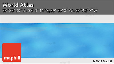 Physical Panoramic Map of the Area around 38° 18' 21" S, 89° 10' 30" W