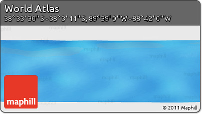 Physical Panoramic Map of the Area around 38° 18' 21" S, 89° 10' 30" W