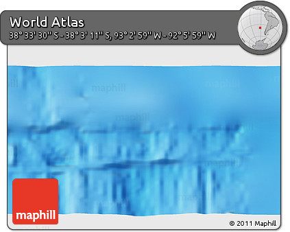 Physical 3D Map of the Area around 38° 18' 21" S, 92° 34' 29" W