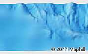 Physical 3D Map of the area around 38° 18' 21" S, 94° 16' 30" W