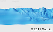 Physical Panoramic Map of the area around 38° 18' 21" S, 94° 16' 30" W