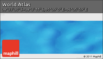 Physical Panoramic Map of the Area around 38° 18' 21" S, 96° 7' 30" E