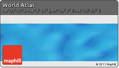 Physical Panoramic Map of the Area around 38° 18' 21" S, 96° 7' 30" E