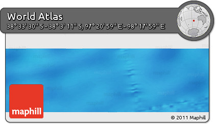 Physical Panoramic Map of the Area around 38° 18' 21" S, 97° 49' 29" E