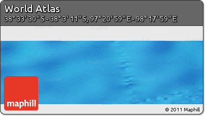 Physical Panoramic Map of the Area around 38° 18' 21" S, 97° 49' 29" E