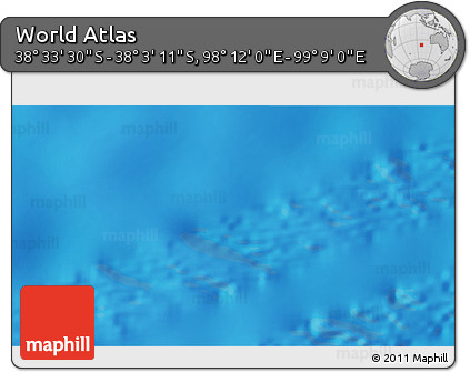 Physical 3D Map of the Area around 38° 18' 21" S, 98° 40' 30" E