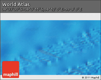 Physical 3D Map of the Area around 38° 18' 21" S, 98° 40' 30" E