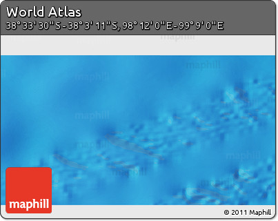 Physical 3D Map of the Area around 38° 18' 21" S, 98° 40' 30" E