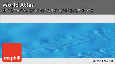 Physical Panoramic Map of the Area around 38° 18' 21" S, 98° 40' 30" E