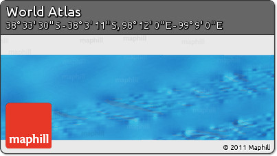 Physical Panoramic Map of the Area around 38° 18' 21" S, 98° 40' 30" E