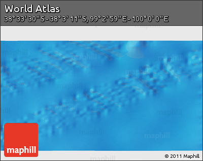 Physical 3D Map of the Area around 38° 18' 21" S, 99° 31' 30" E