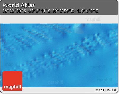 Physical 3D Map of the Area around 38° 18' 21" S, 99° 31' 30" E