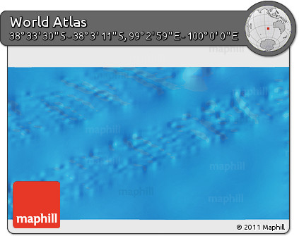 Shaded Relief 3D Map of the Area around 38° 18' 21" S, 99° 31' 30" E