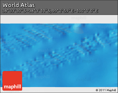 Shaded Relief 3D Map of the Area around 38° 18' 21" S, 99° 31' 30" E