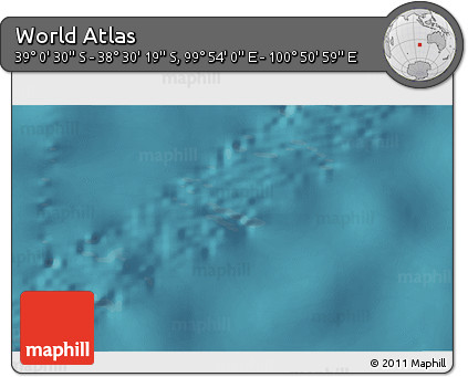 Satellite 3D Map of the Area around 38° 45' 25" S, 100° 22' 30" E