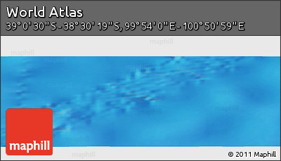 Physical Panoramic Map of the Area around 38° 45' 25" S, 100° 22' 30" E