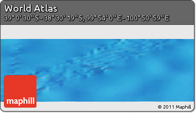 Physical Panoramic Map of the Area around 38° 45' 25" S, 100° 22' 30" E