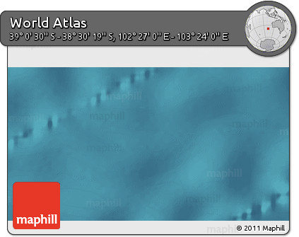 Satellite 3D Map of the Area around 38° 45' 25" S, 102° 55' 30" E