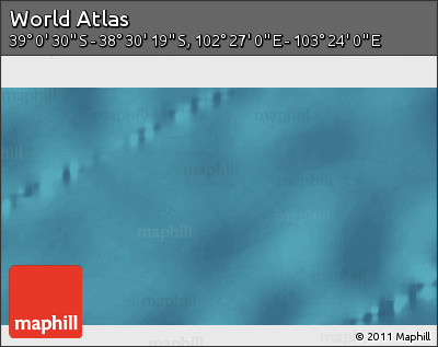 Satellite 3D Map of the Area around 38° 45' 25" S, 102° 55' 30" E