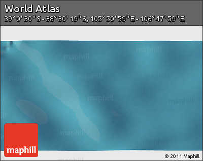 Satellite 3D Map of the Area around 38° 45' 25" S, 106° 19' 29" E